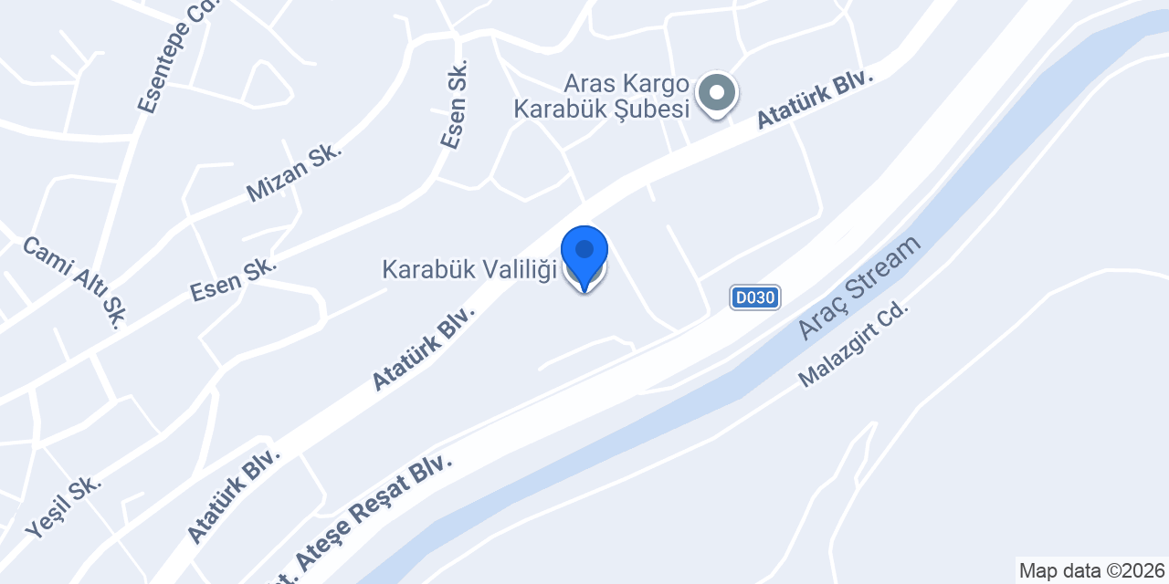 Karabük Valiliği konumu