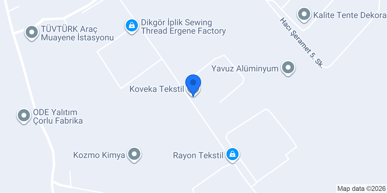 Koveka Tekstil konumu