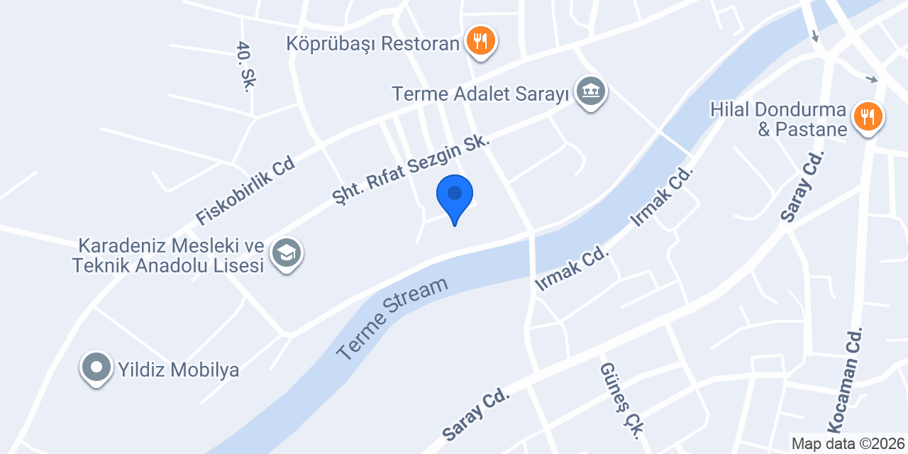 Terme Ortaokulu konumu