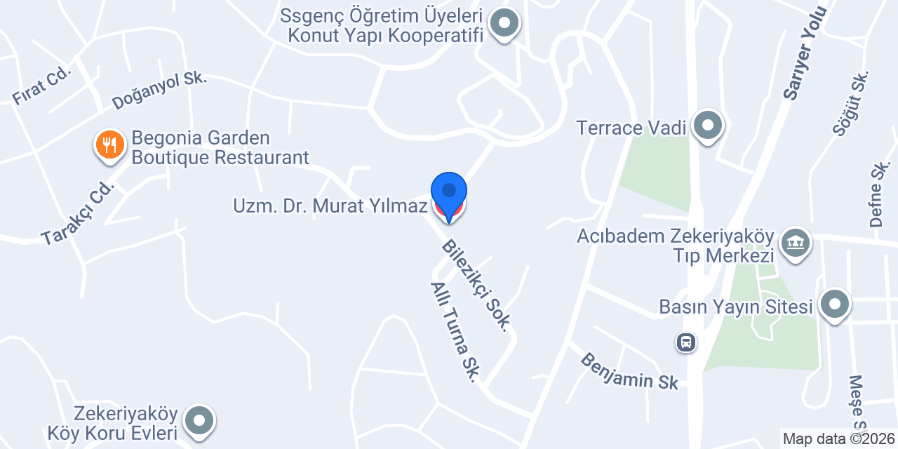 Uzm. Dr. Murat Yılmaz konumu