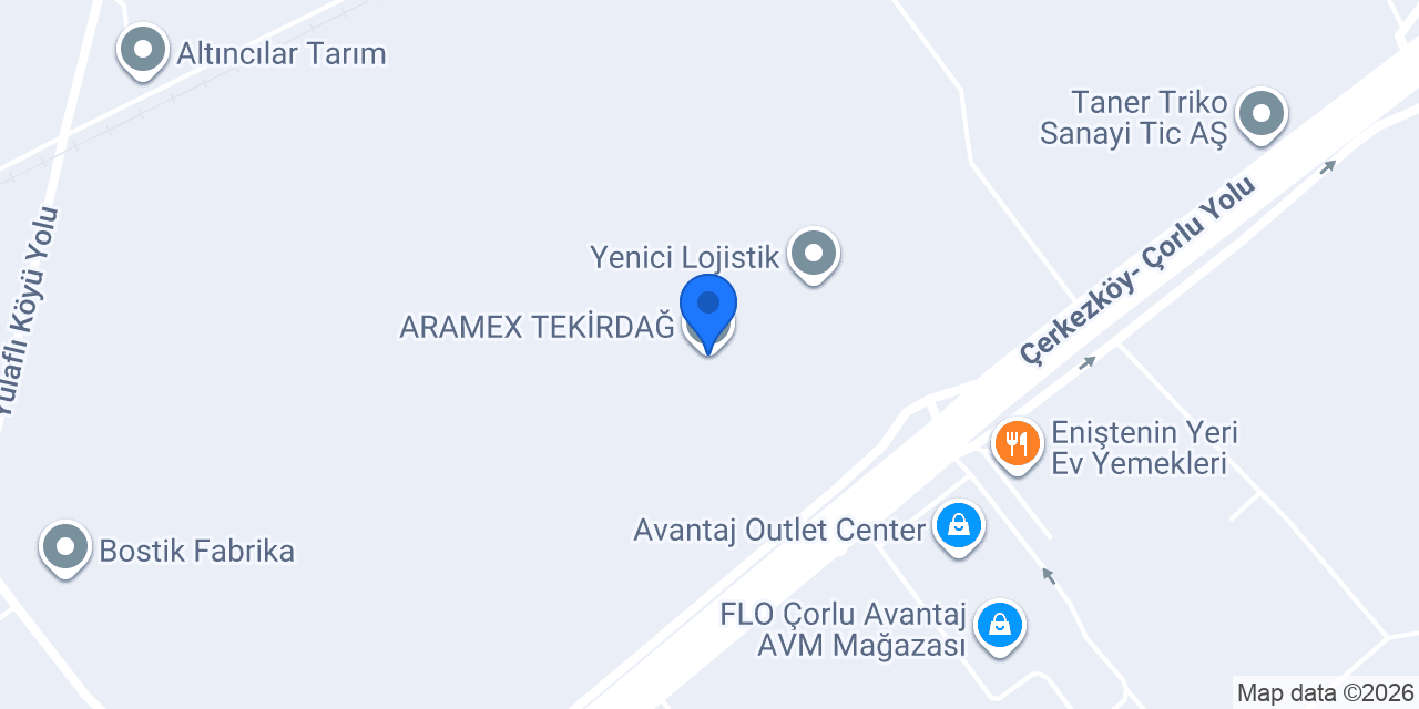 ARAMEX TEKİRDAĞ konumu