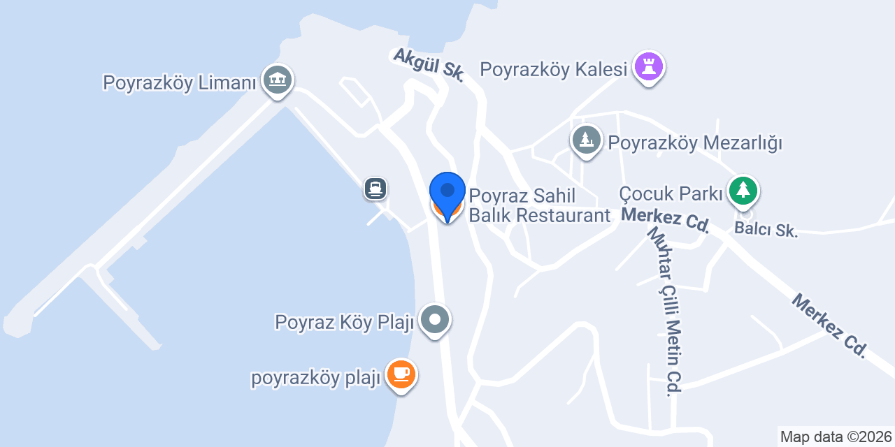 Poyraz Sahil Balık Restaurant konumu
