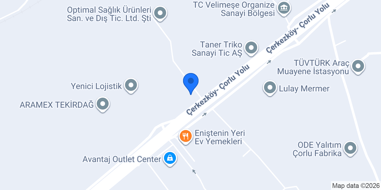 Kamer Civata Çorlu Şube konumu