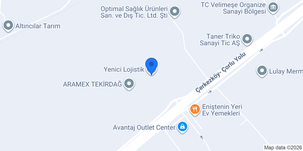 Yenici Lojistik konumu