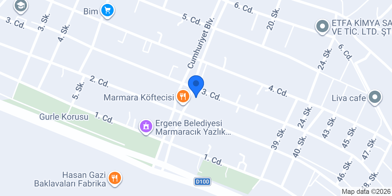 ERGENE EMLAK konumu