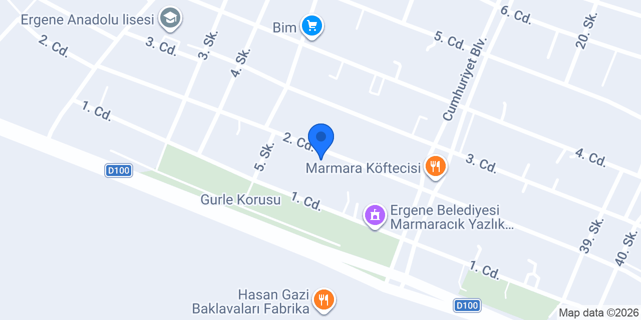 Trakya Tente konumu