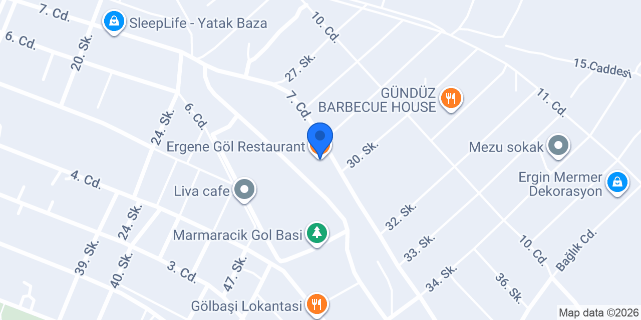 Ergene Göl Restaurant konumu