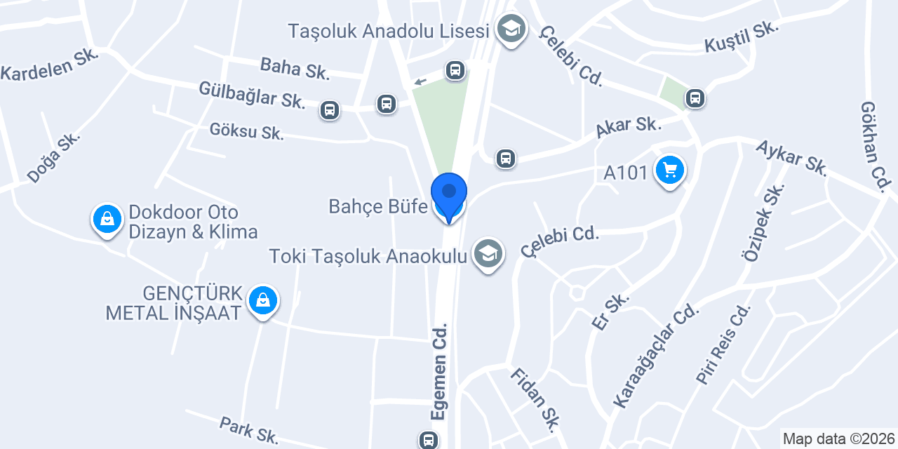 Bahçe Büfe konumu