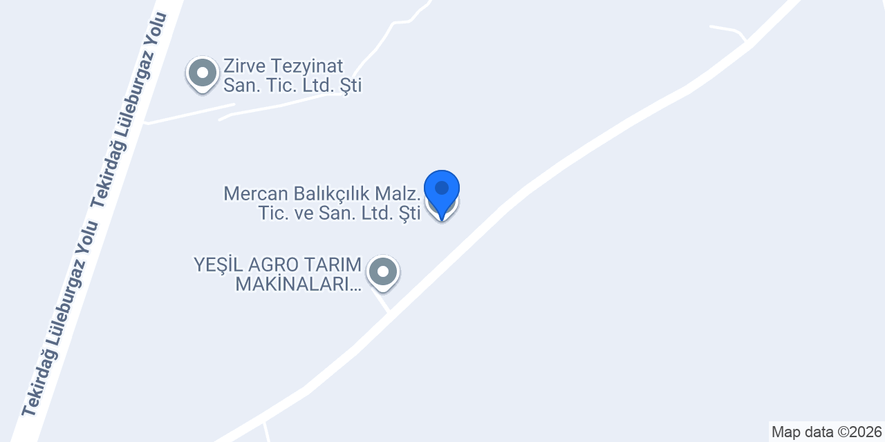 Mercan Balıkçılık Malz. Tic. ve San. Ltd. Şti. konumu