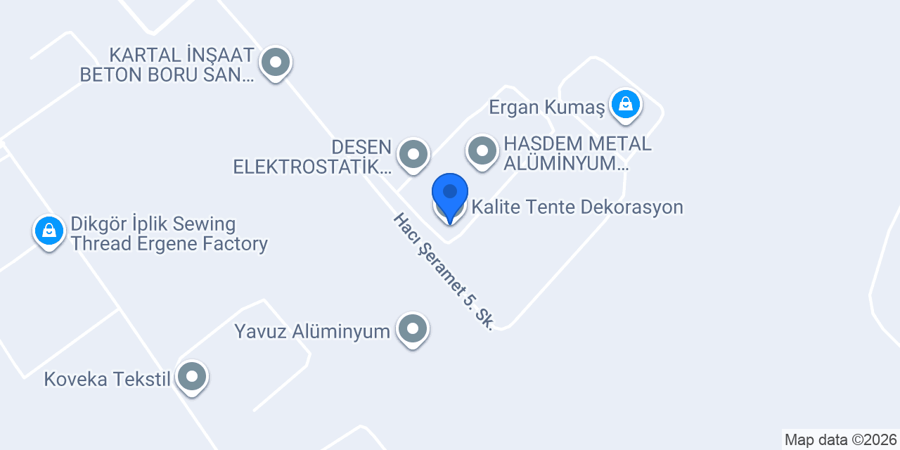 Kalite Tente Dekorasyon konumu