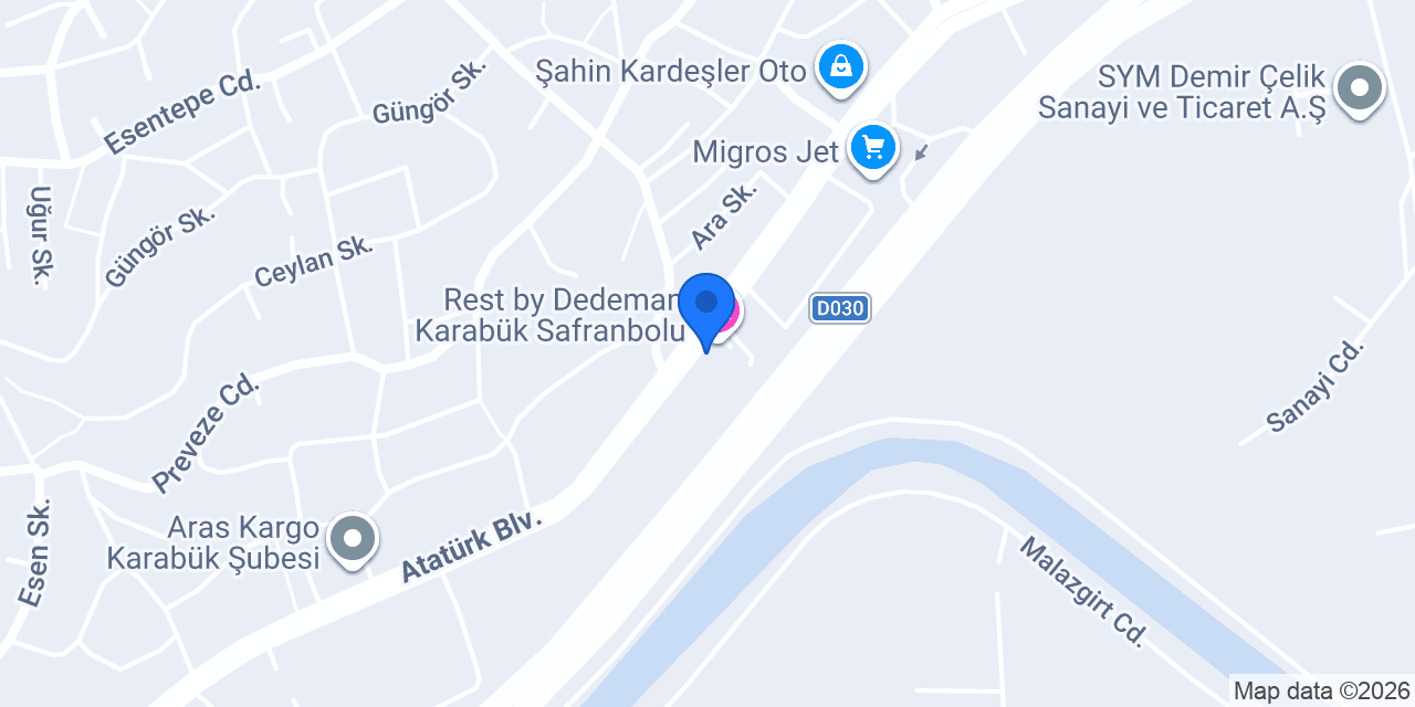 Karabük Hotel konumu