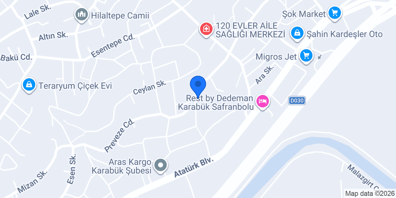 Fazlı Yeşilyurt Ortaokulu konumu