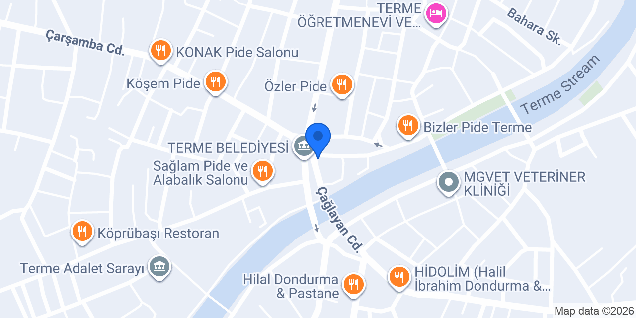 VakıfBank Terme Şubesi konumu