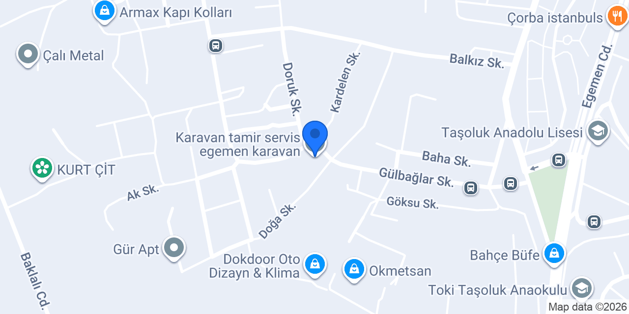Karavan tamir servis egemen karavan konumu