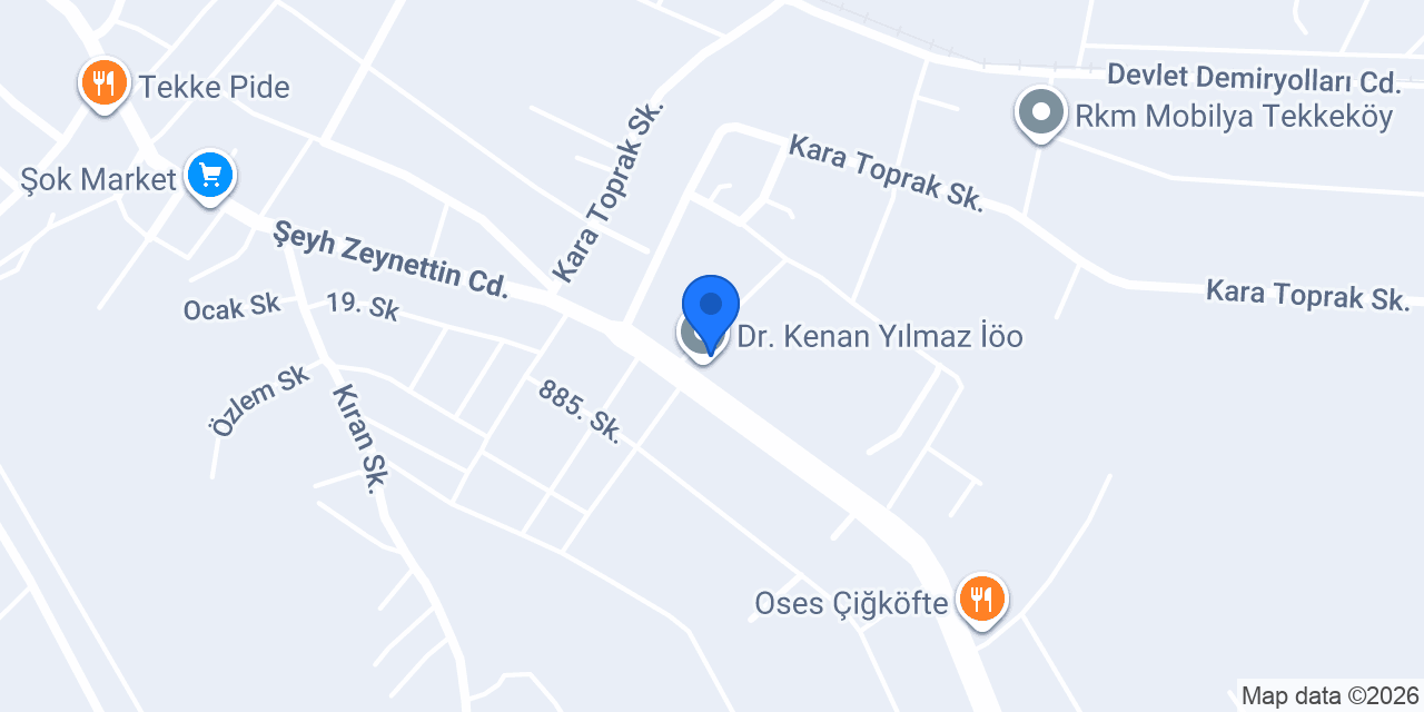GÖZLÜK DÜNYASI OPTİK TEKKEKÖY konumu