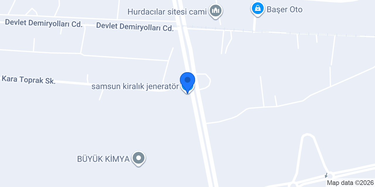 samsun kiralık jeneratör konumu