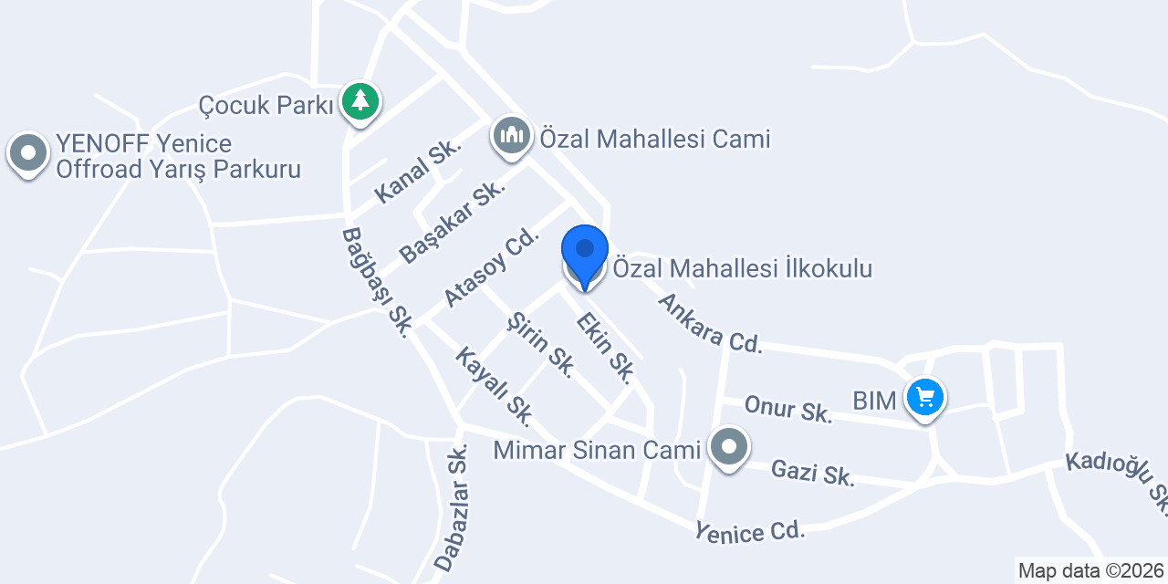 Özal Mahallesi İlkokulu konumu