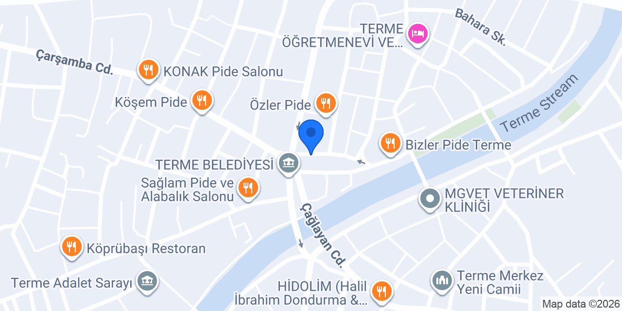 Terme Çiçekçi Cihan konumu