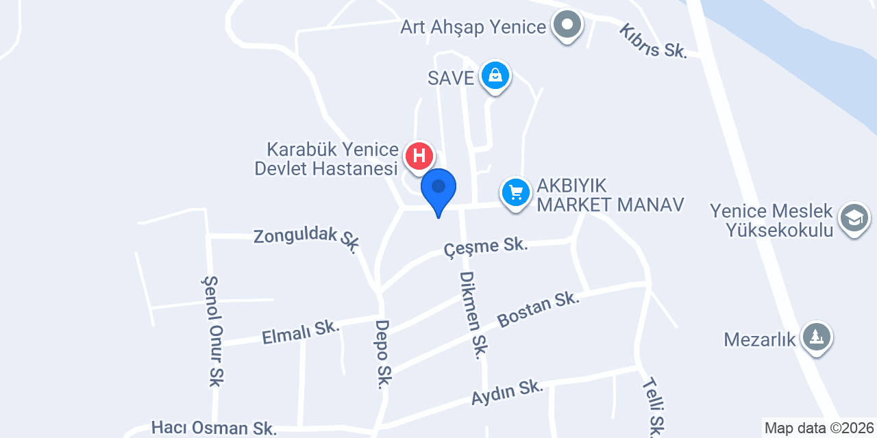 Yeni Zümrüt Eczanesi konumu