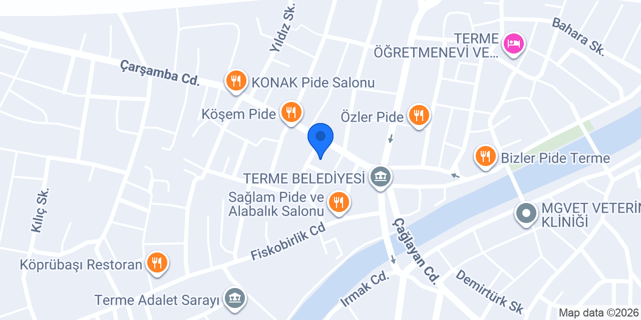 Terme Kaymakamlığı konumu