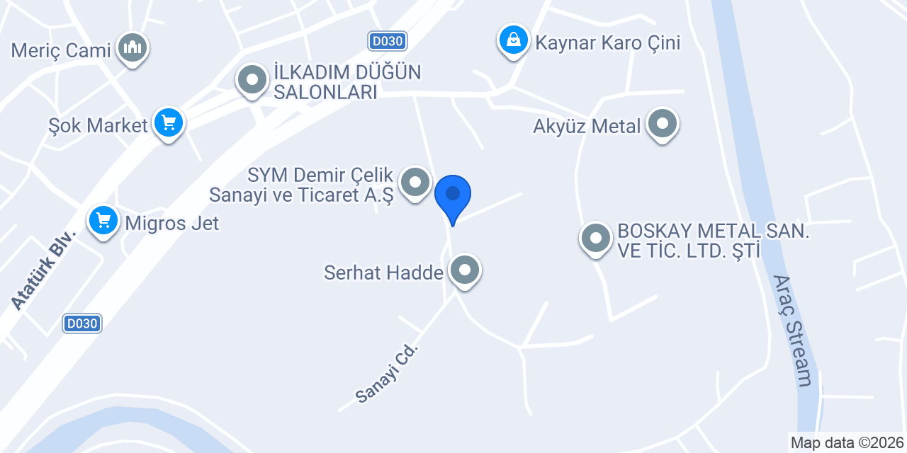 Çaprazoğlu Demir Çelik Sanayi ve Ticaret A.Ş. konumu