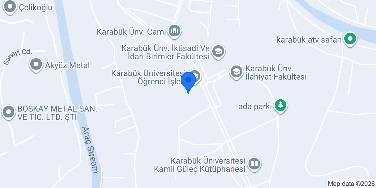 Karabük Üniversitesi Teknokent konumu