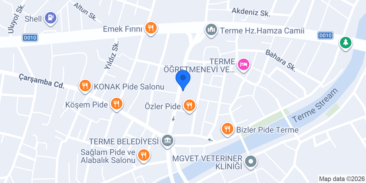 PTT Terme Şubesi konumu