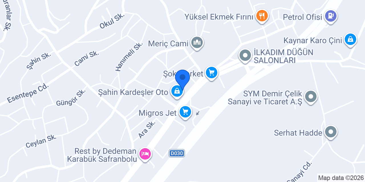 Karabük Ergül Çiçekçilik konumu