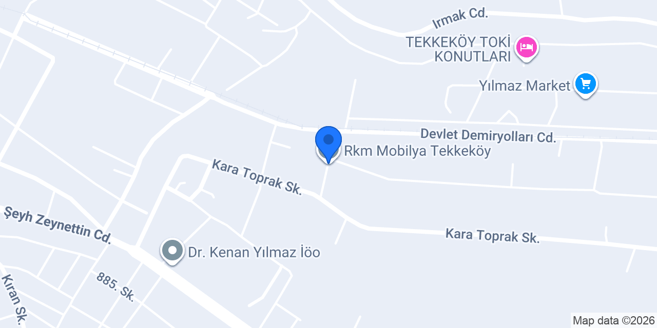 Rkm Mobilya Tekkeköy konumu