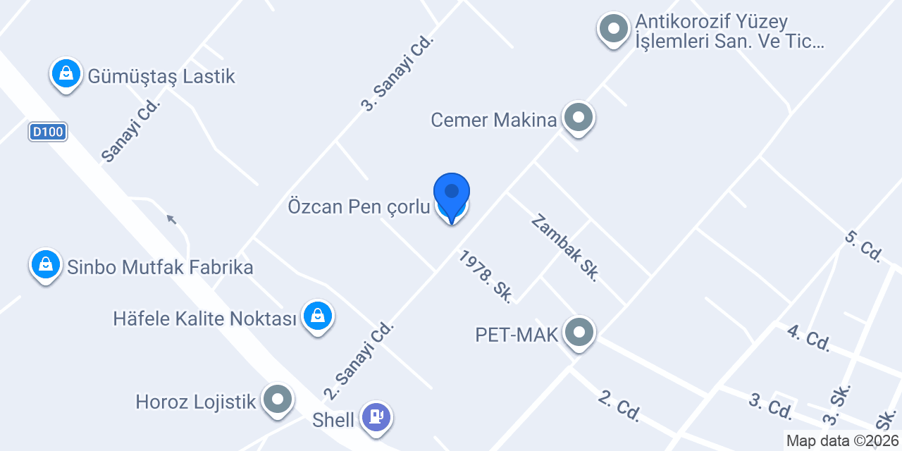 Özcan Pen çorlu konumu