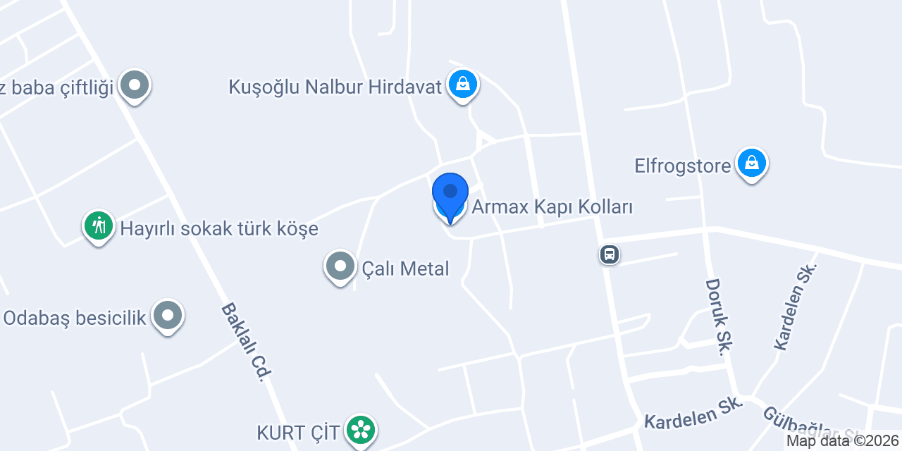 Armax Kapı Kolları konumu