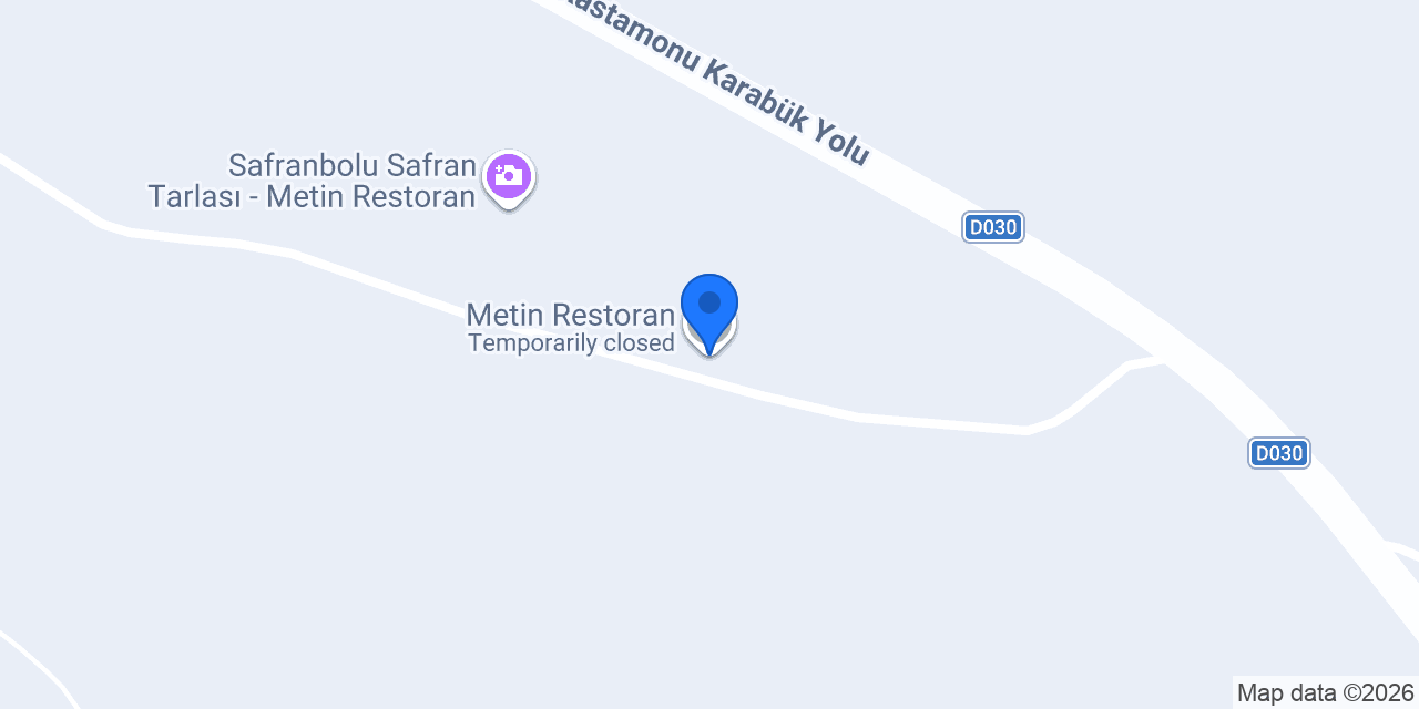 Metin Restoran konumu