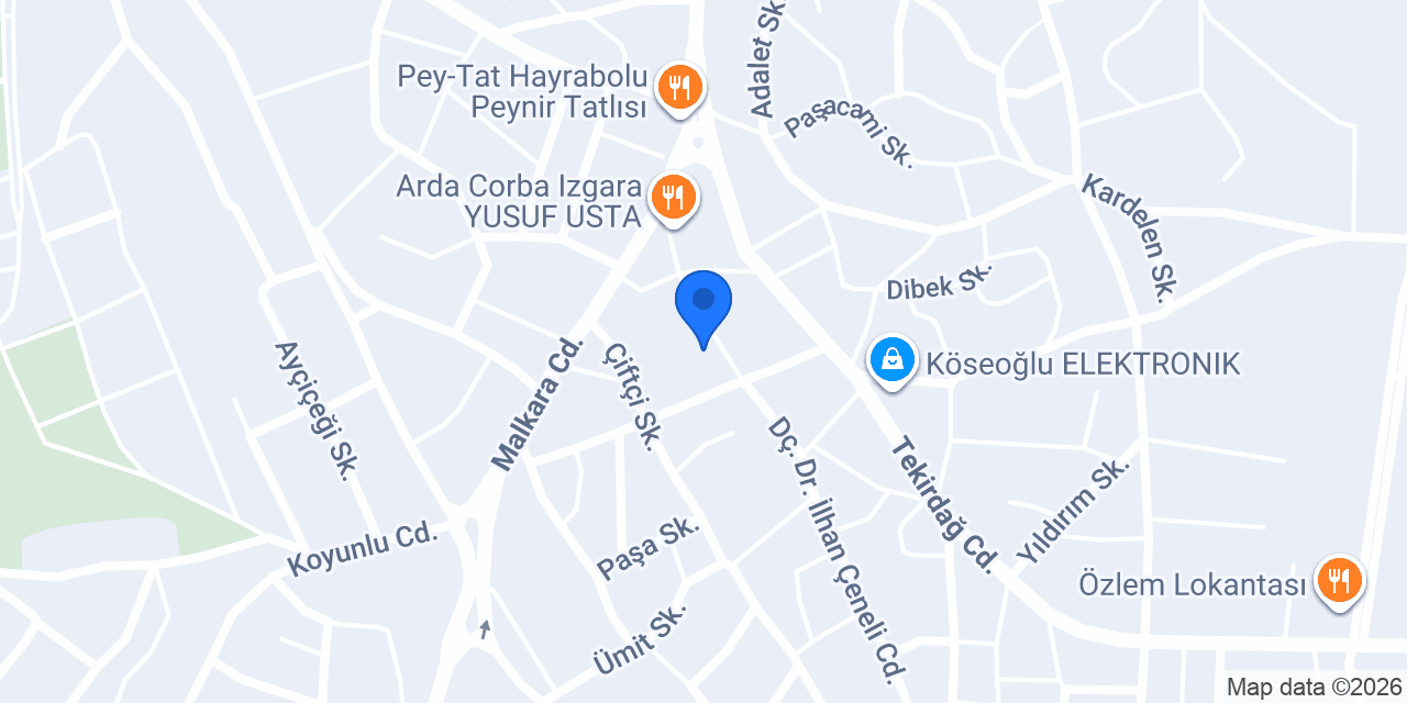 Tekirdağ Kombi Servisi konumu