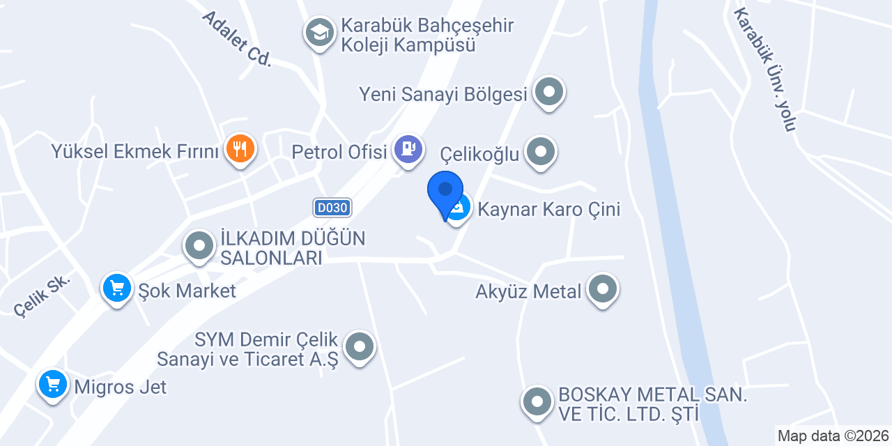 Kaynar Karo Çini konumu