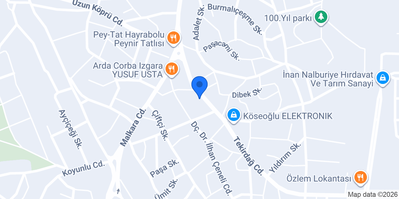 VakıfBank Hayrabolu Şubesi konumu