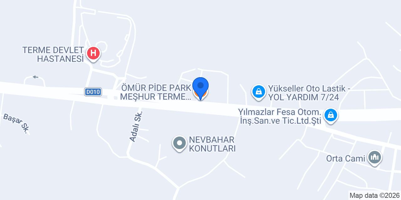 ÖMÜR PİDE PARK MEŞHUR TERME PİDESİ 7/24 konumu