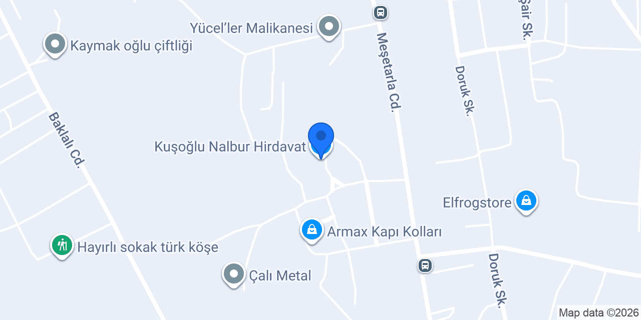 Kuşoğlu Nalbur Hirdavat konumu