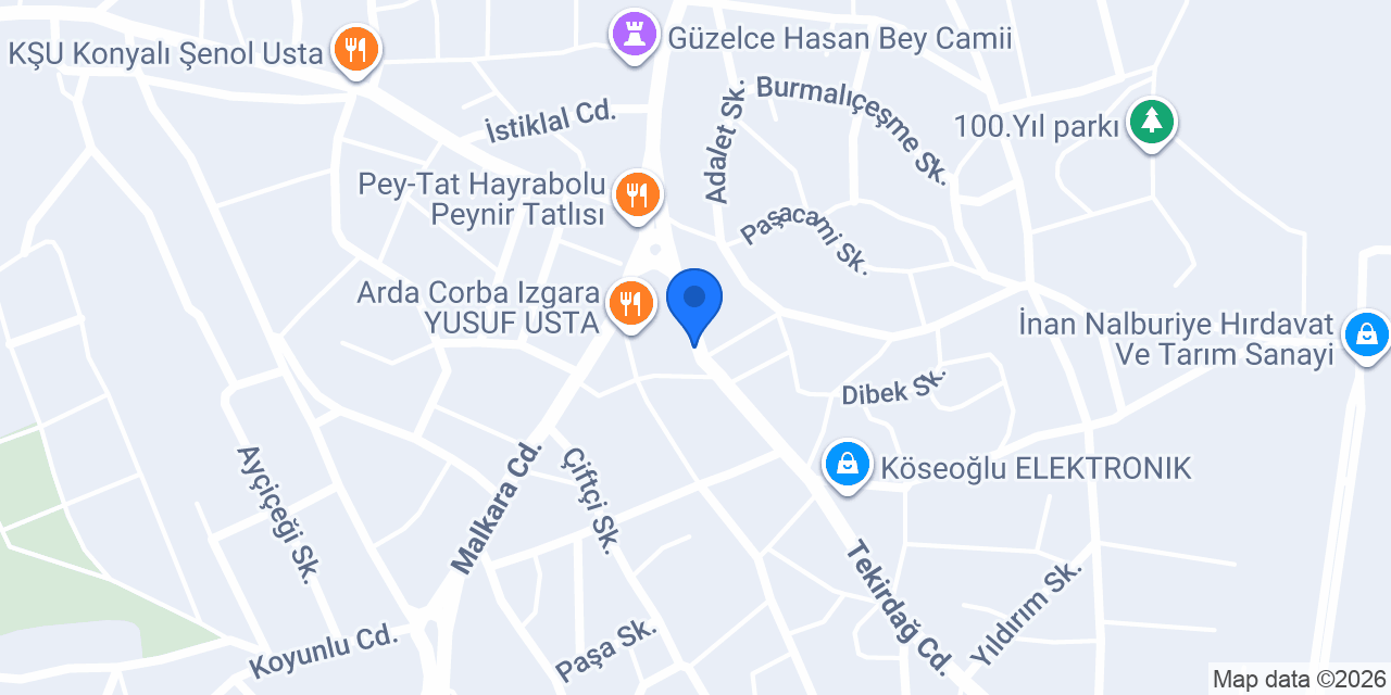 Köfteci Aydın - Hayrabolu konumu