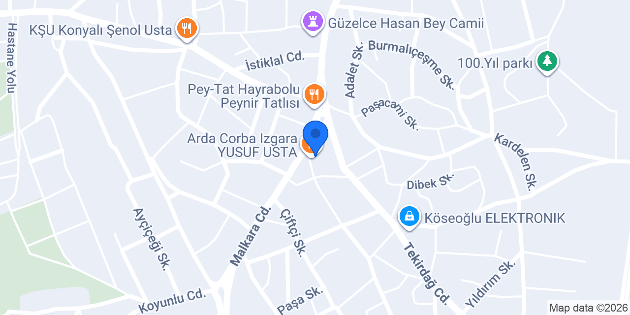 Arda Corba Izgara YUSUF USTA konumu