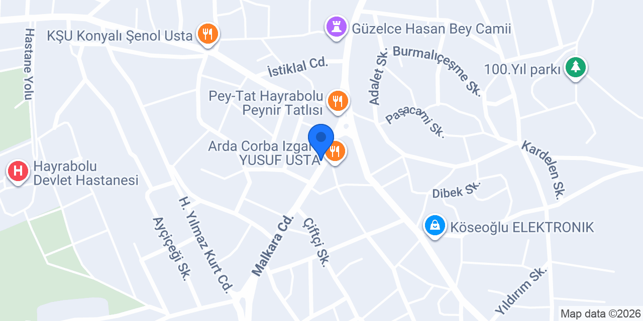ÖZKAYMAK PASTA & TATLI CAFE konumu