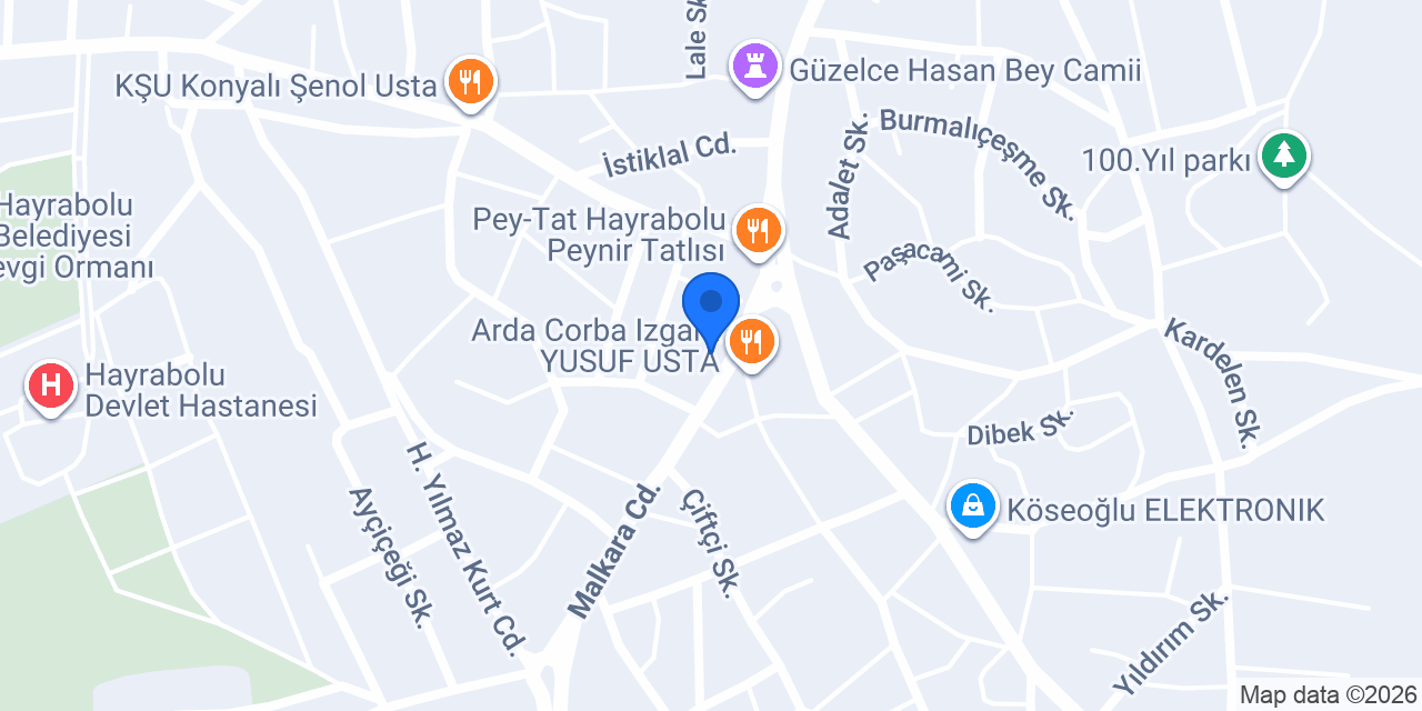 Saraçoğlu Elektrik konumu