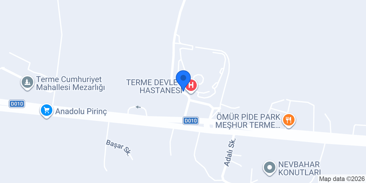 Terme Hastane Taksi konumu