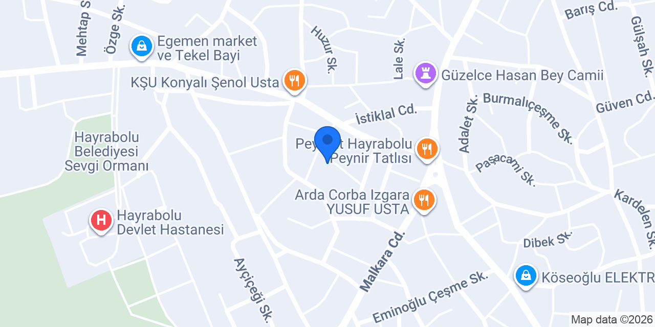 Sever Şekerleme konumu