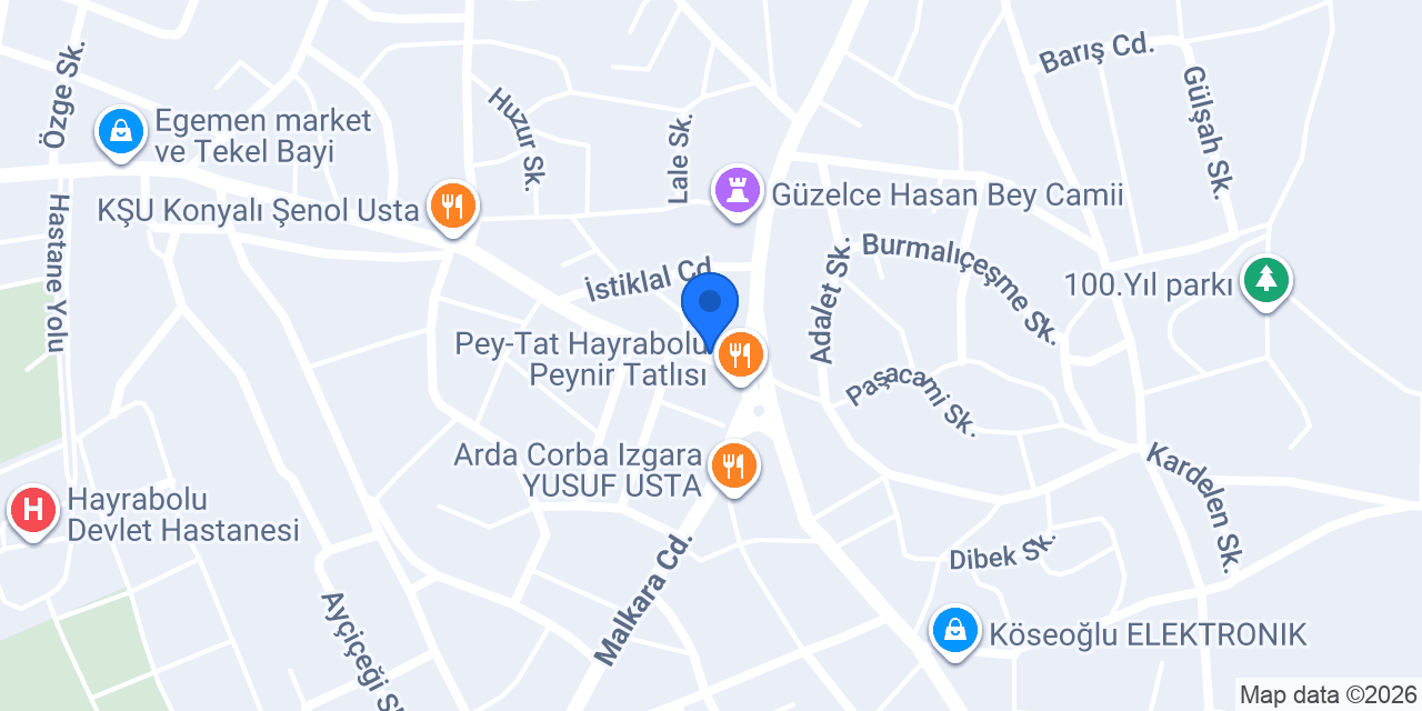 Demirbaş Şirketler Grubu konumu