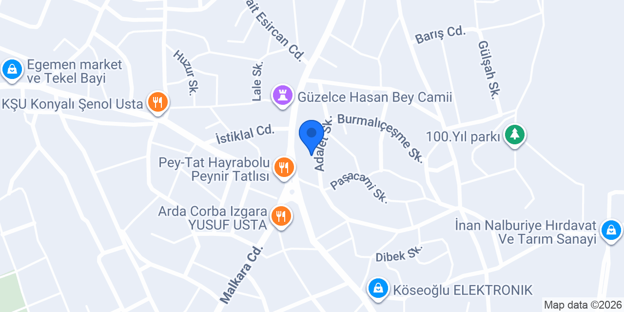 ÖZSERNEO TEKİRDAĞ HAYRABOLU ŞUBE konumu
