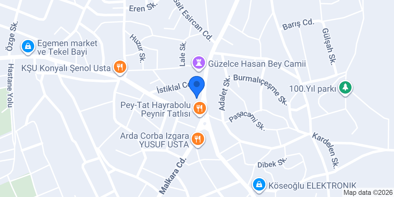 Hayrabolu Belediyesi konumu