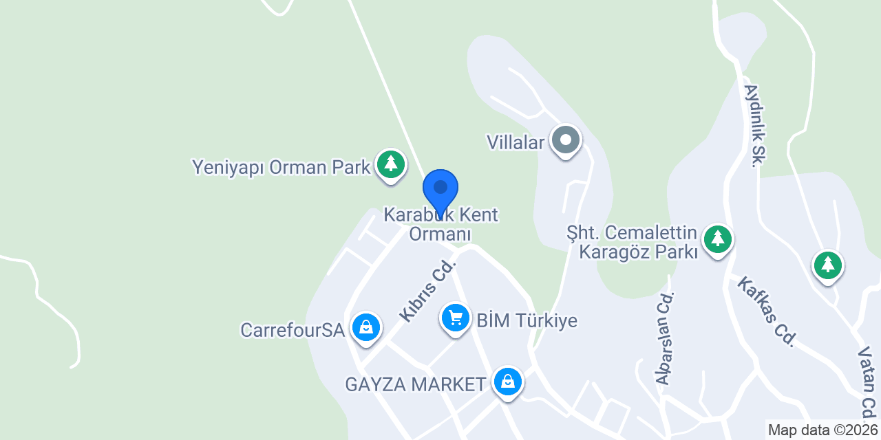 Karabük Kent Ormanı konumu