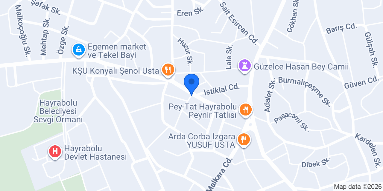 HAYRABOLU TATLISI SEZERLER konumu