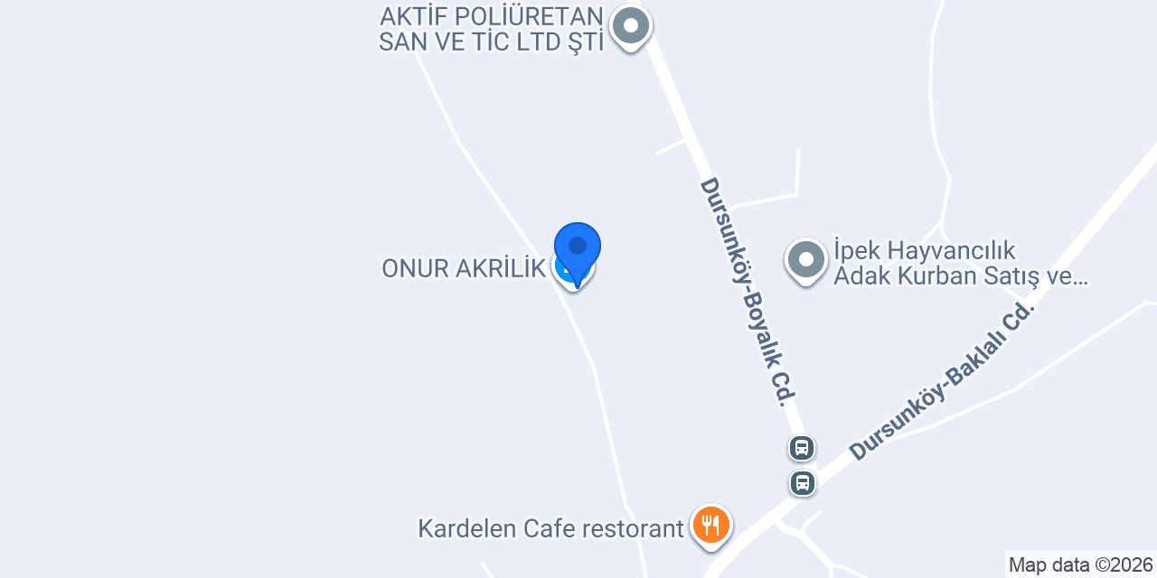 ONUR AKRİLİK konumu
