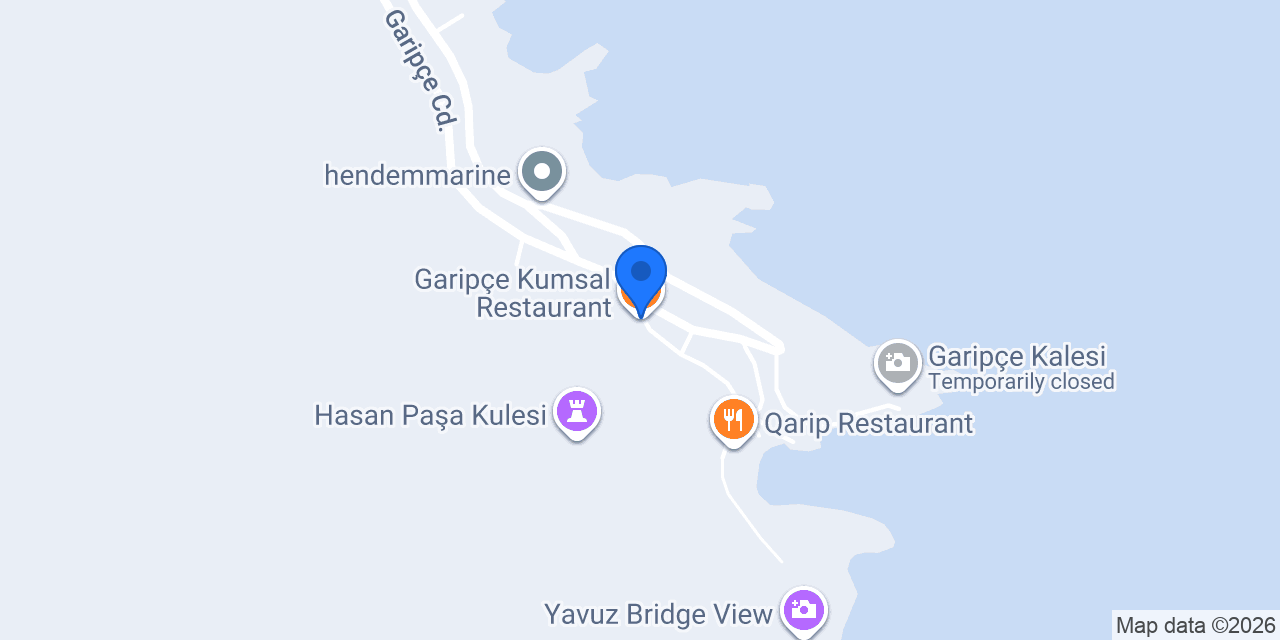 Garipçe Kumsal Restaurant konumu